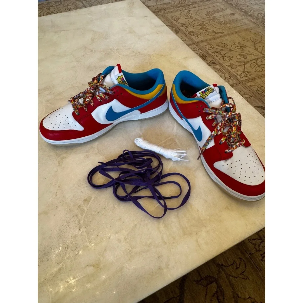 Nike Dunk Low QS Fruity Pebbles LeBron James Habanero Red DH8009-600 Mens 12